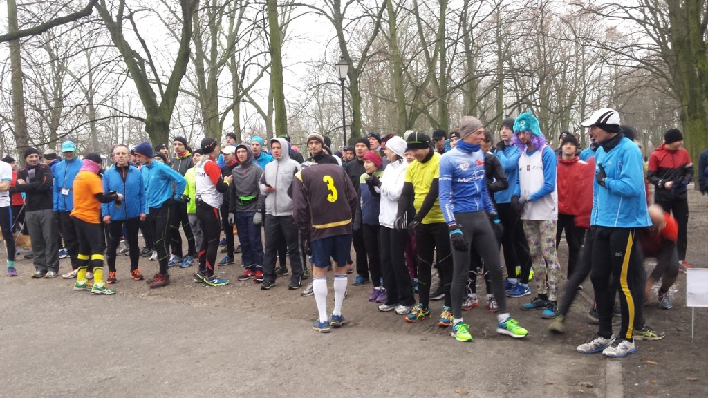 Chwilę przed startem sobotniego biegu parkrun